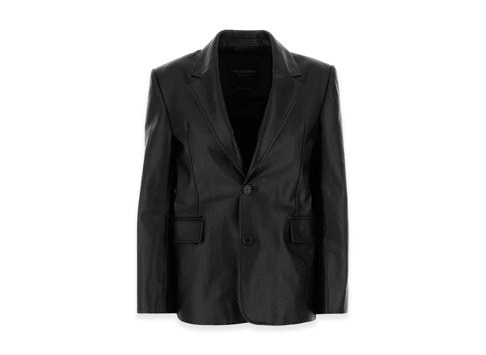 BALENCIAGA Women's Leather Jacket "Black"