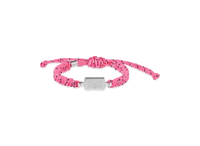 BALENCIAGA Saint-Germain Lace Bracelet "Pink/Black/White/Shiny Silver"