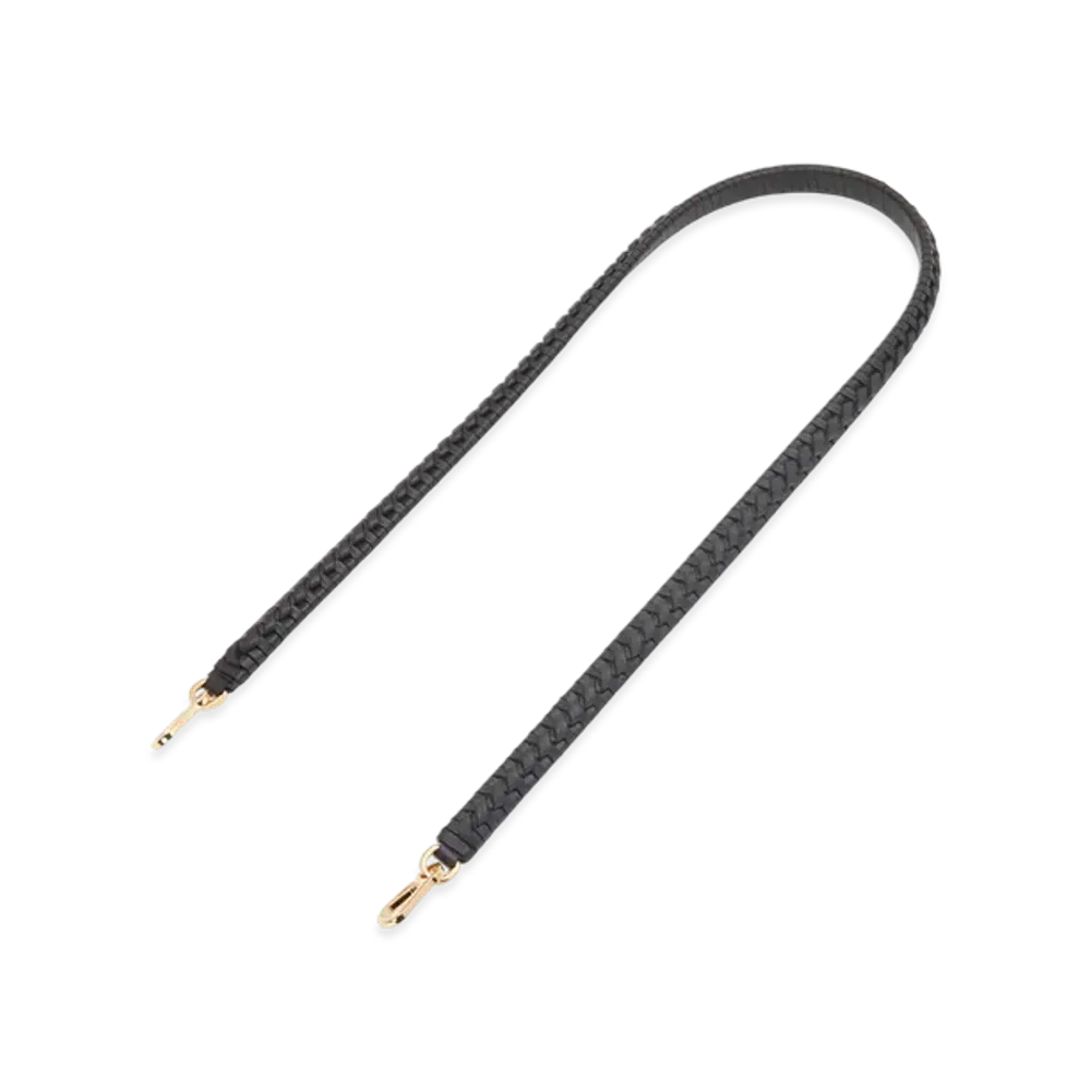 LOEWE Woven Spiral Strap "Black"