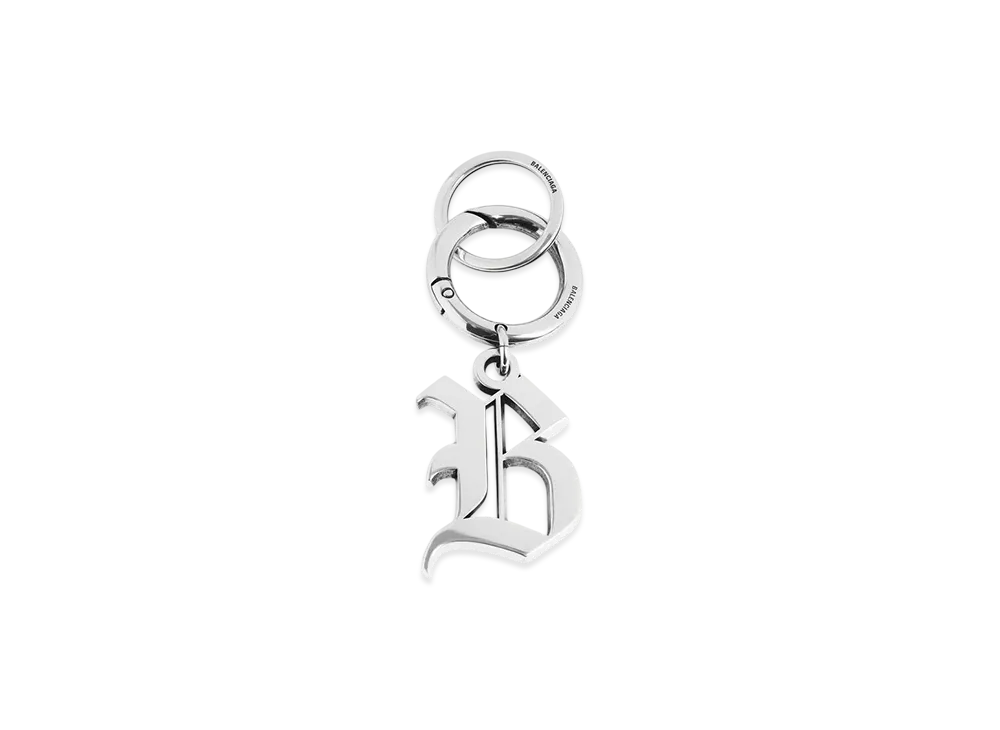 BALENCIAGA Melrose B Keyring "Antique Silver"
