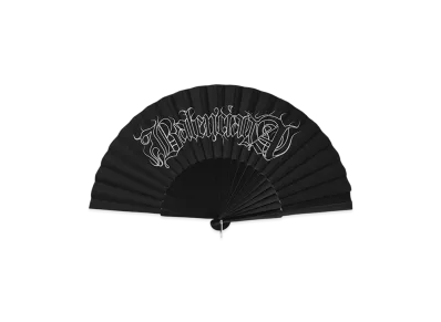 BALENCIAGA Amadeus Folding Fan "Black/Shiny Silver/Dark Grey"