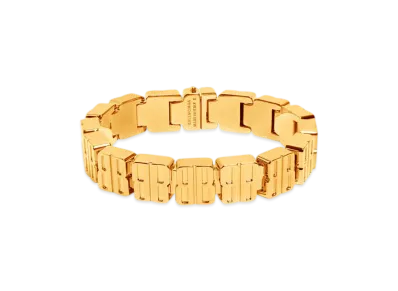 BALENCIAGA Nano Mini Link Bracelet "Shiny Gold"