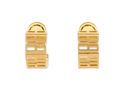 BALENCIAGA Nano Hoop Earrings "Shiny Gold"