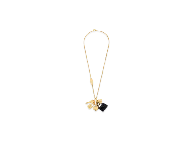 BALENCIAGA Carousel Rodeo Collector Necklace "Gold/Black"