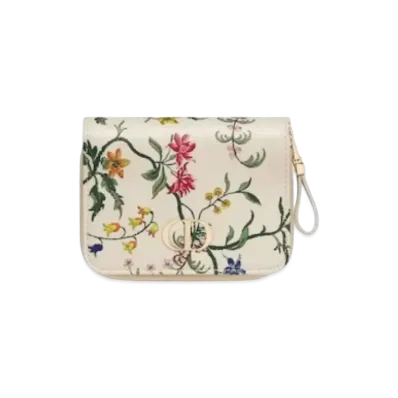 Dior Carocompact Zip Wallet "White"