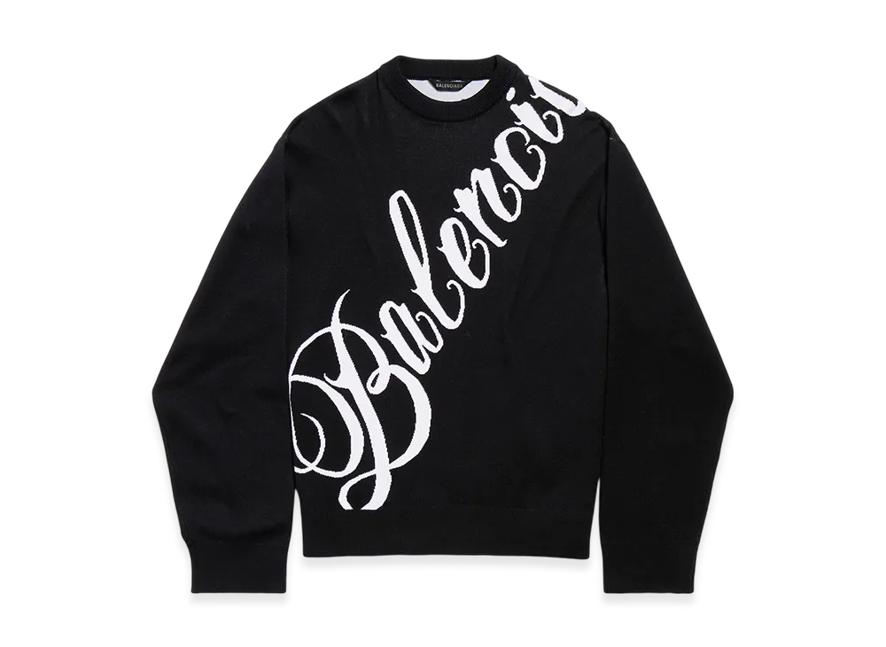 BALENCIAGA Big B Crewneck "Black/White"