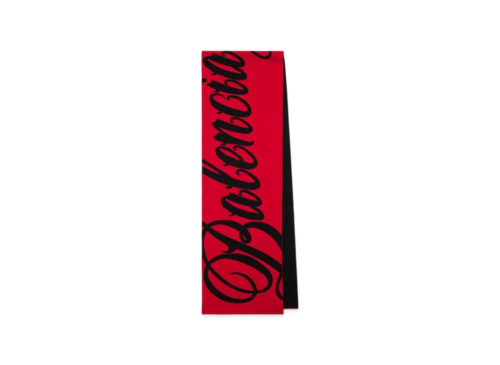 BALENCIAGA Big B Scarf "Red/Black"