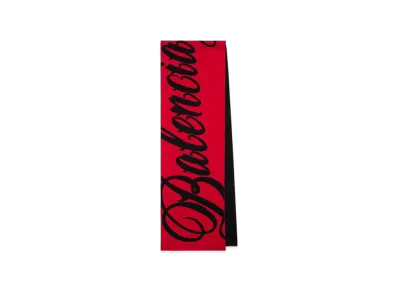 BALENCIAGA Big B Scarf "Red/Black"