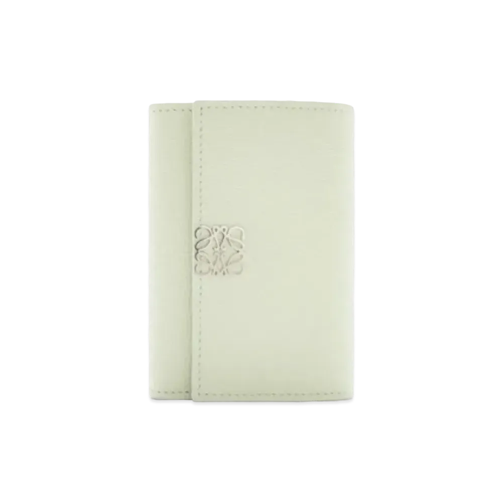 LOEWE Anagram Vertical Wallet Small Pebble Grain Calf "Spring Jade"