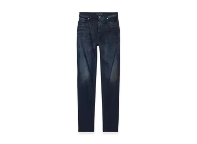 BALENCIAGA Skinny Pants "Navy/Dirty Effect Dark Blue"