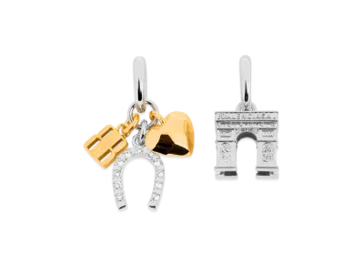 BALENCIAGA Carousel Arch Collector Earrings "Silver/Gold"