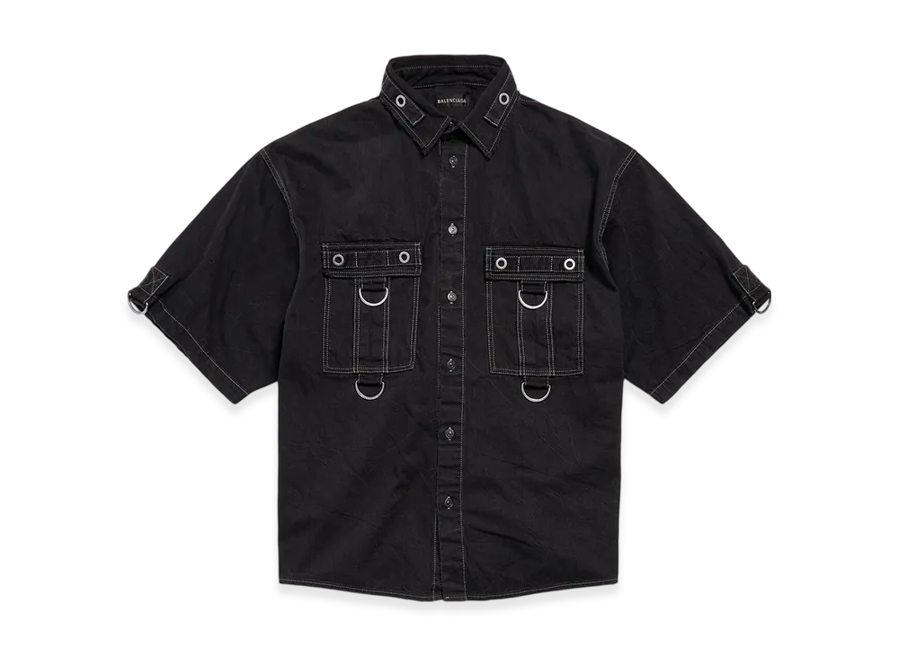 BALENCIAGA D-Ring Cargo Shirt "Lightweight Black"