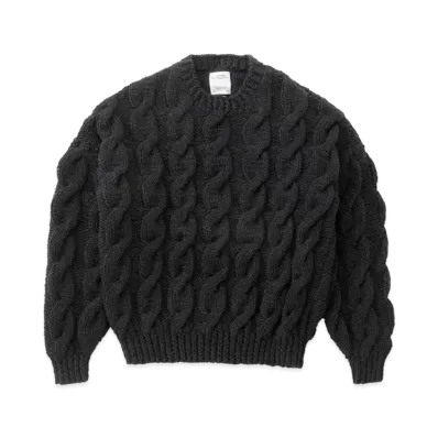 visvim Amplus Fisherman Hand-Knit "Black"
