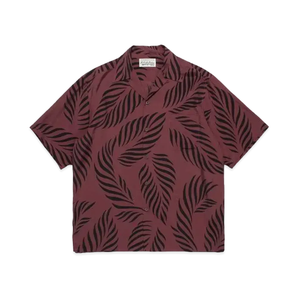 WACKO MARIA Leaf Hawaiian Shirt "Burgundy"