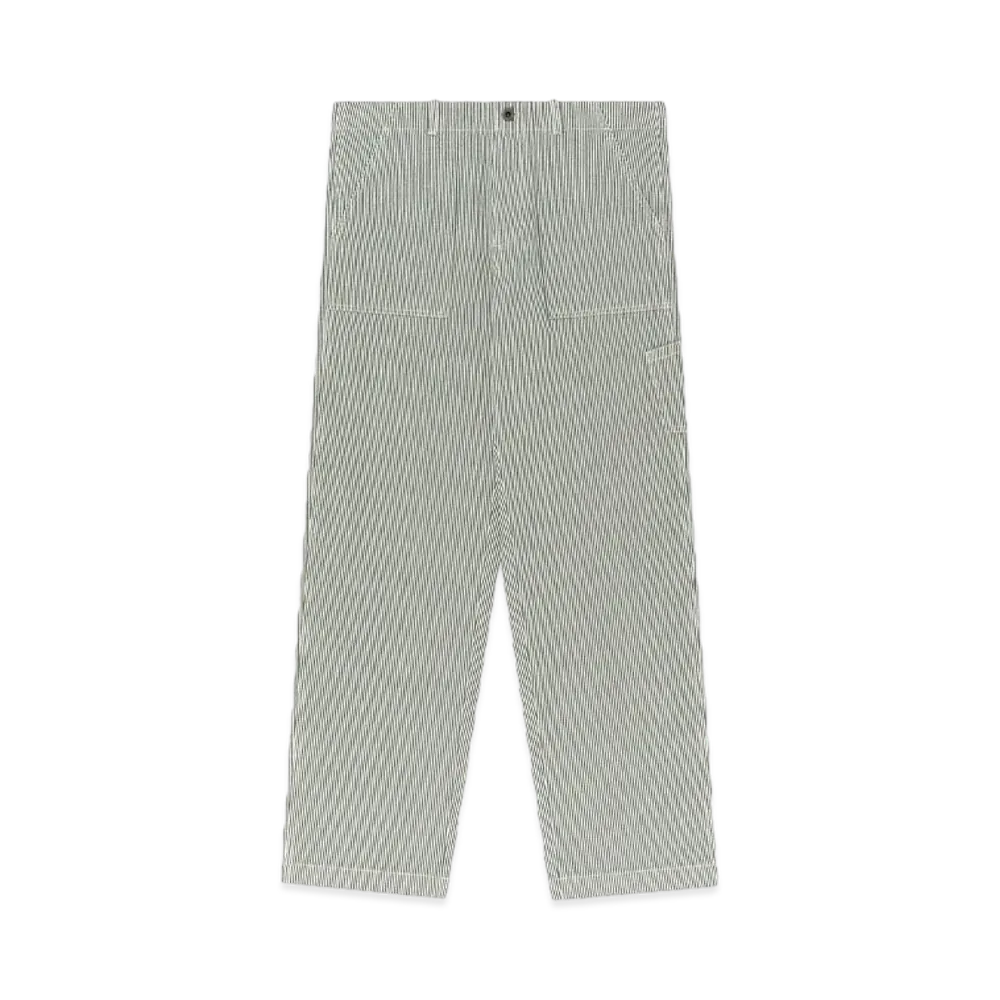 Aime Leon Dore Hickory Stripe Workwear Pant "Green & White"