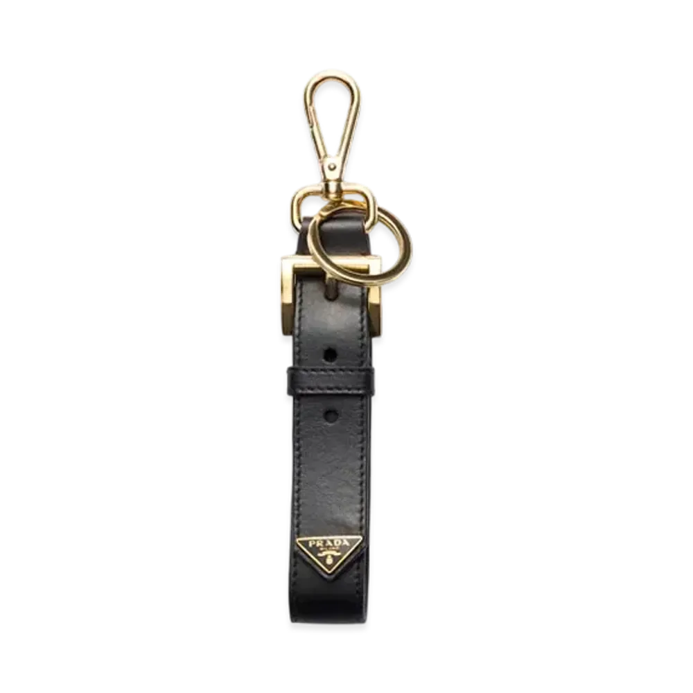 PRADA Leather Key Ring "Black"