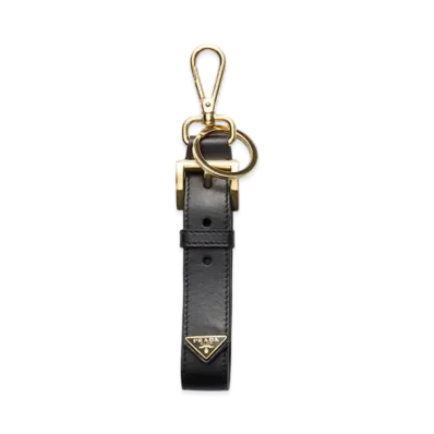 PRADA Leather Key Ring "Black"