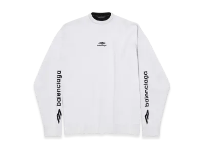 BALENCIAGA 3B Sports Icon Ski Crewneck "White/Black"