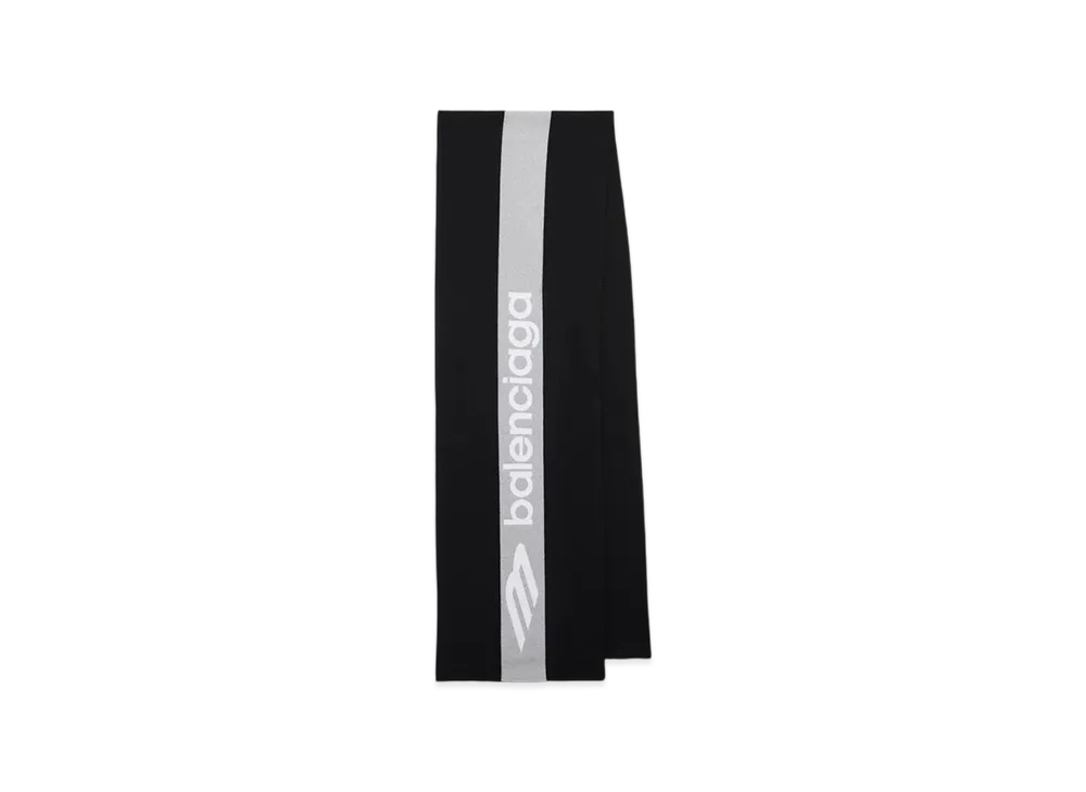 BALENCIAGA 3B Sports Icon Sporty Scarf "Black/White"