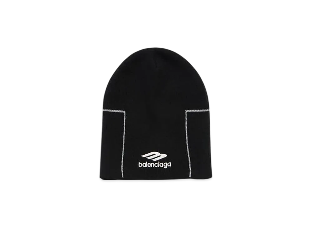 BALENCIAGA 3B Sports Icon Sporty Beanie "Black/White"