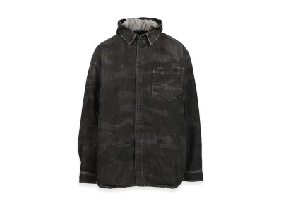 BALENCIAGA Denim Parka With Hood "Black"