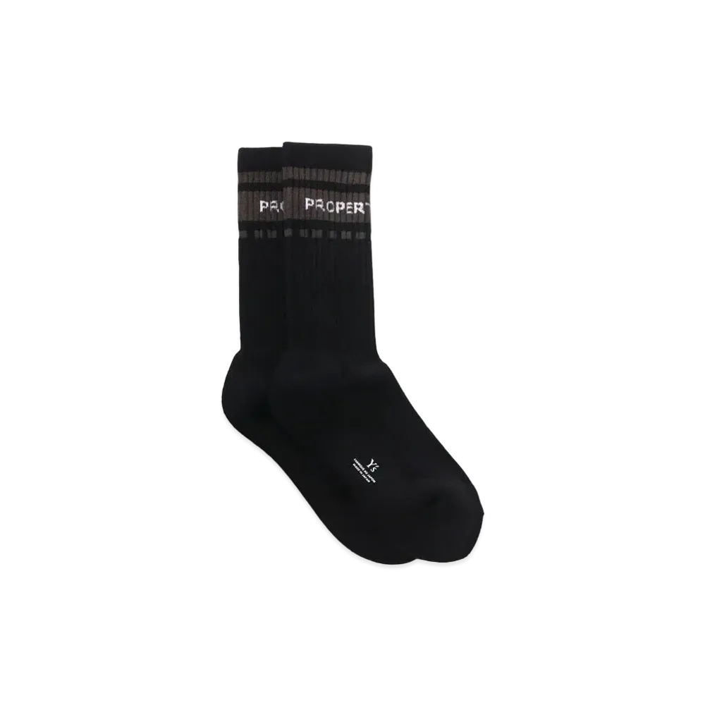 Yohji Yamamoto Y's COTTON JQ SPORTY SOCKS "Black"