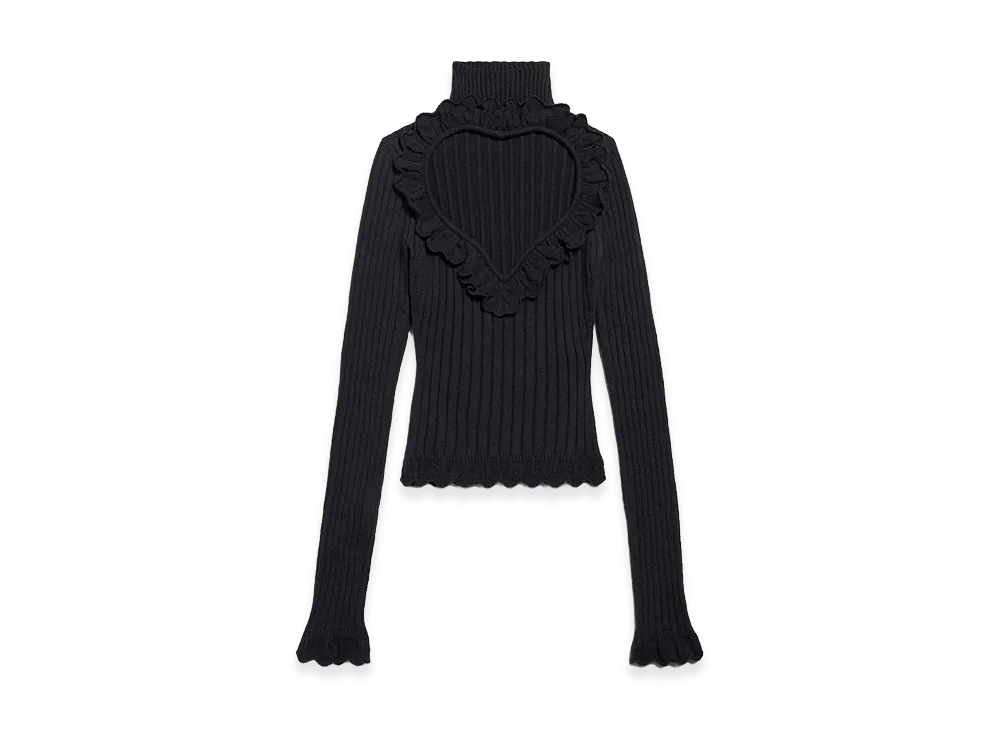 BALENCIAGA Women's Heart Top "Black"