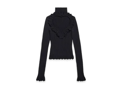 BALENCIAGA Women's Heart Top "Black"