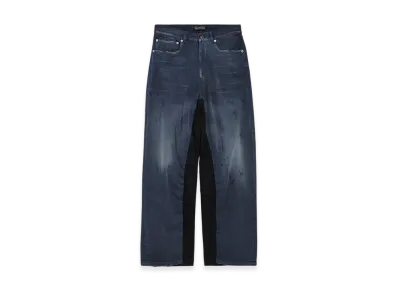 BALENCIAGA Patched Baggy Pants "Navy/Dirty Effect Dark Blue"