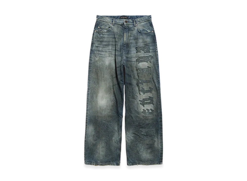 BALENCIAGA Minimal Baggy Pants "Grey/Light Blue"