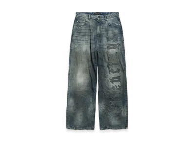BALENCIAGA Minimal Baggy Pants "Grey/Light Blue"