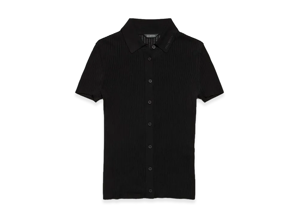 BALENCIAGA Women's Short Sleeve Shirt "Black"