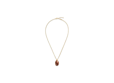 Bottega Veneta Drop Marble Pendant Necklace "Red Marble"