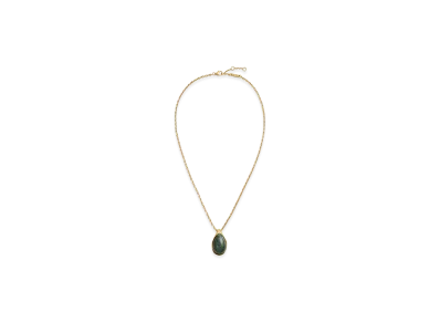 Bottega Veneta Drop Marble Pendant Necklace "Green Marble Alpi"