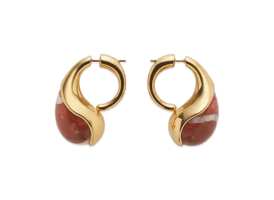 Bottega Veneta Drop Marble Earrings "Red Marble"