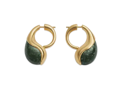 Bottega Veneta Drop Marble Earrings "Green Marble Alpi"