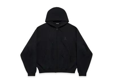 BALENCIAGA Lion Zip-Up Hoodie "Black"