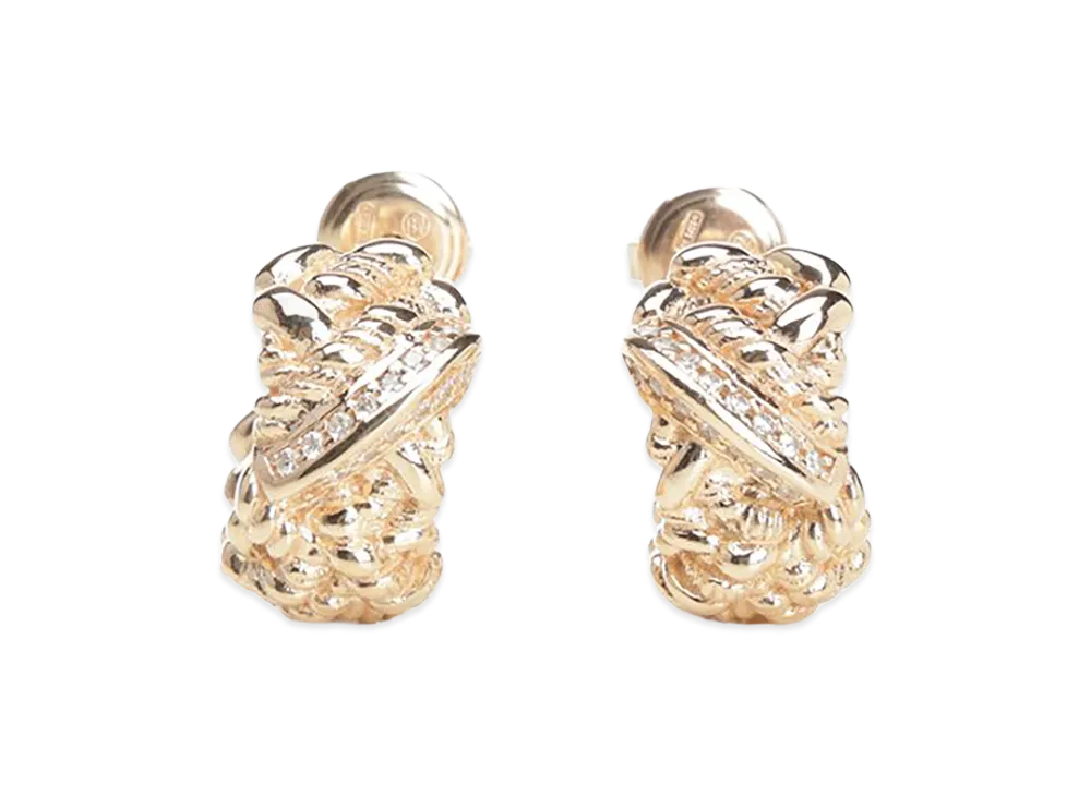 Bottega Veneta Women's Sterling Silver Earrings "Rose Gold"