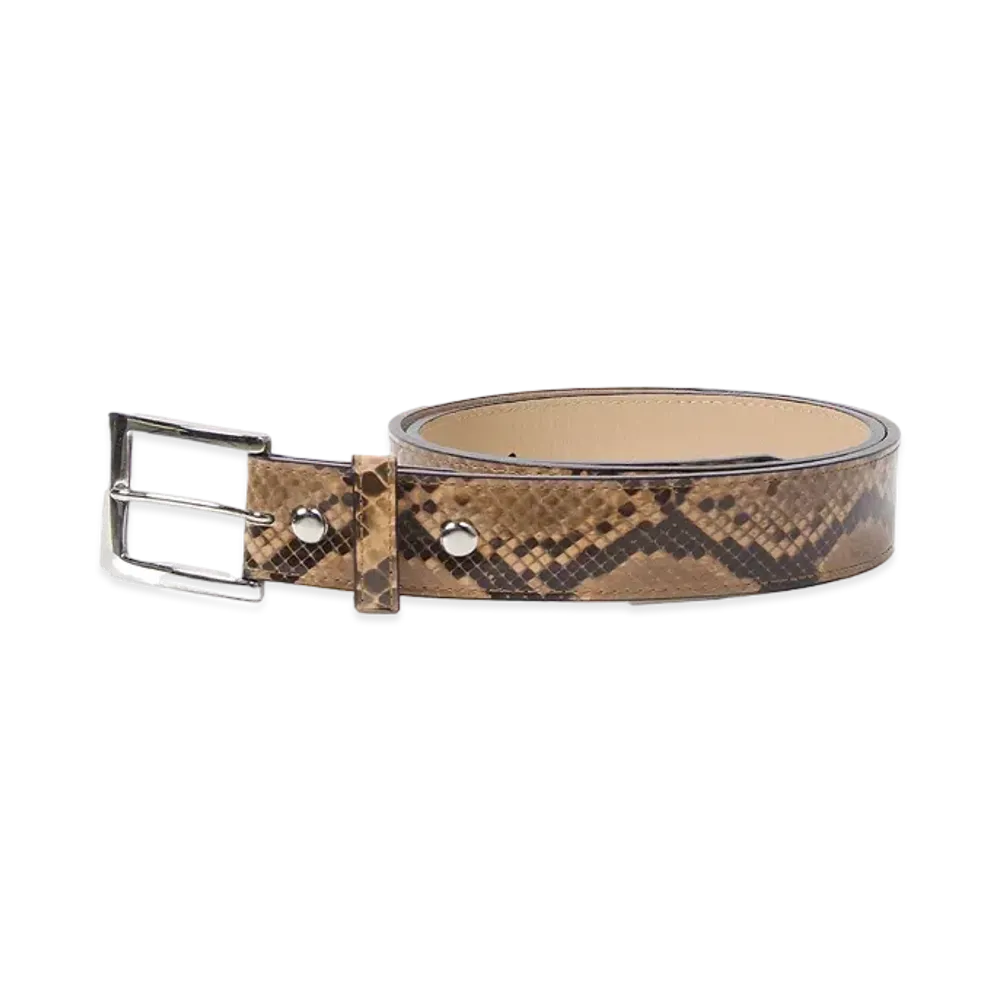 WACKO MARIA Python Leather Belt "Beige"