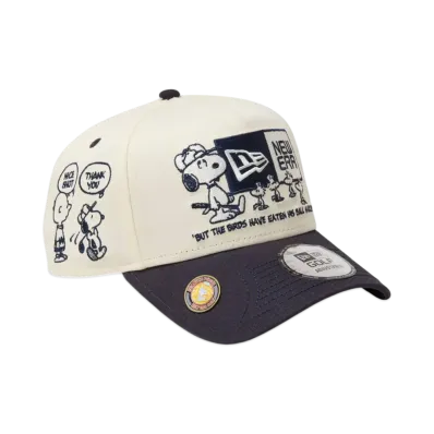 NEW ERA x PEANUTS Golf 9Forty A-Frame On Par Box Logo "Chrome/Navy"