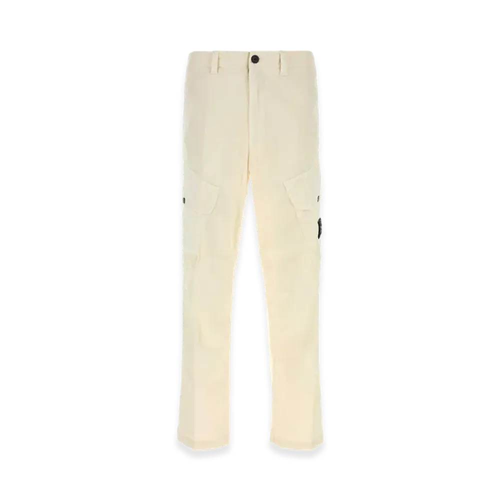 Stone Island Stretch Cotton Cargo Pant "White/Ivory"