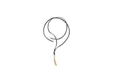 Bottega Veneta Sardine Leather Necklace "Nero"