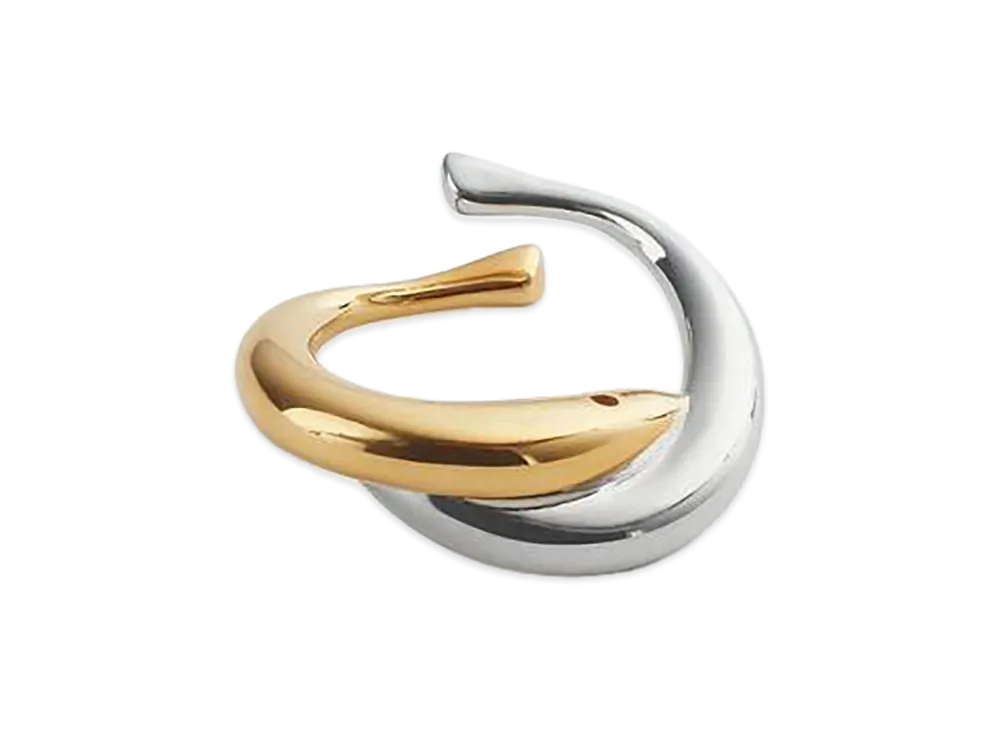 Bottega Veneta Sardine Ring "Silver/Yellow Gold"