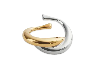 Bottega Veneta Sardine Ring "Silver/Yellow Gold"