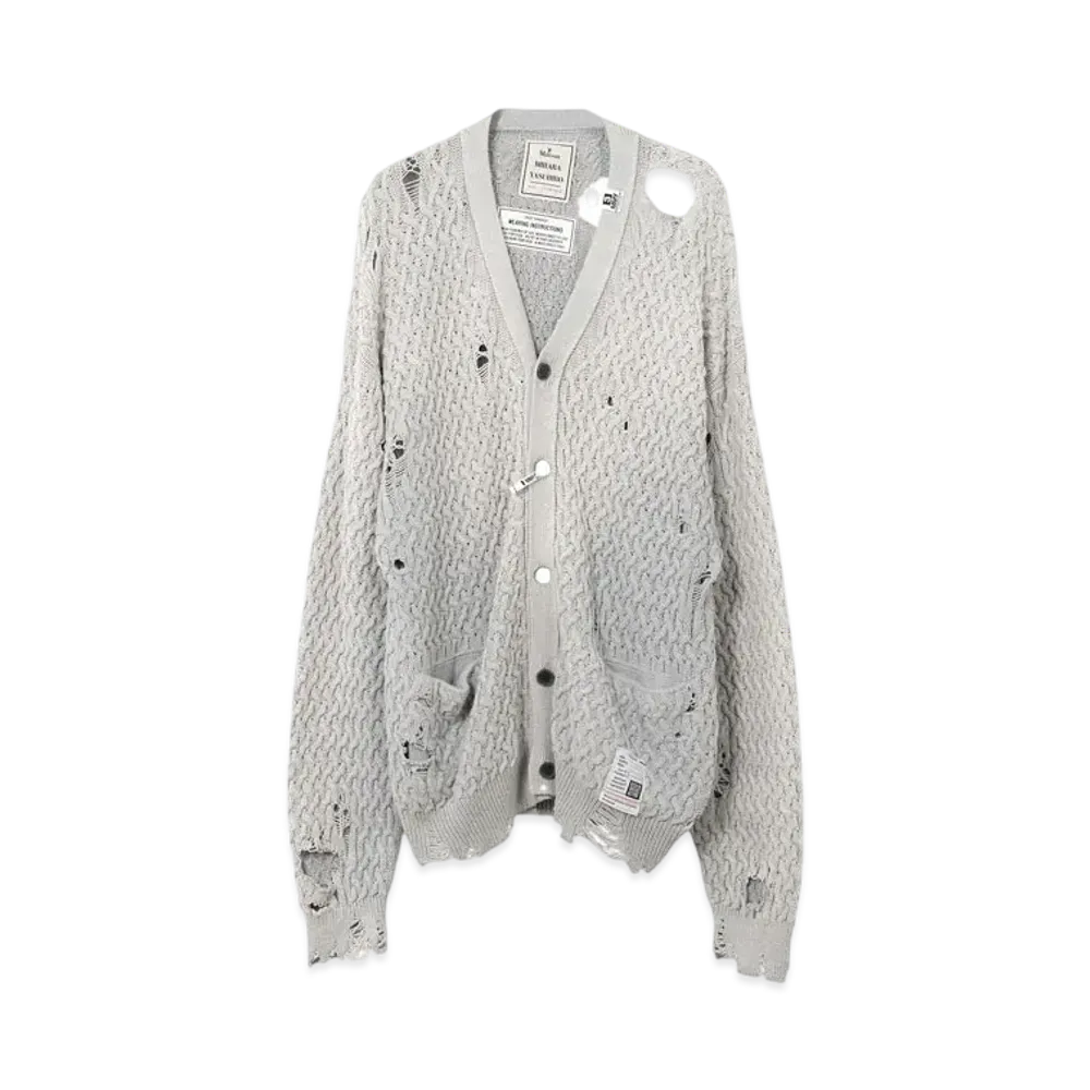Maison MIHARA YASUHIRO Sun Faded Like Knit Cardigan "Gray"