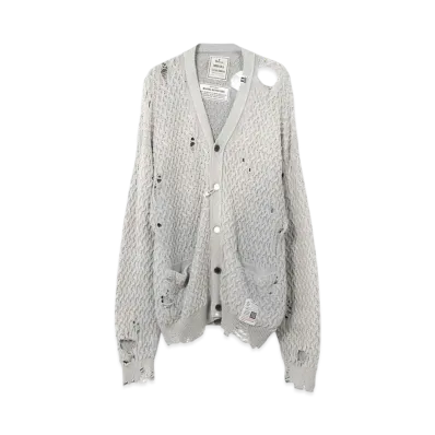 Maison MIHARA YASUHIRO Sun Faded Like Knit Cardigan "Gray"