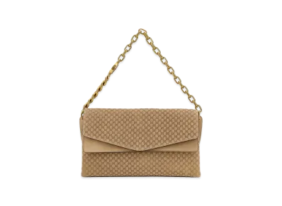 GUCCI Women's Suede Large Shoulder Bag "Beige"