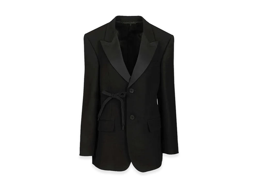 BALENCIAGA Women's Wrap Tuxedo Jacket "Black"
