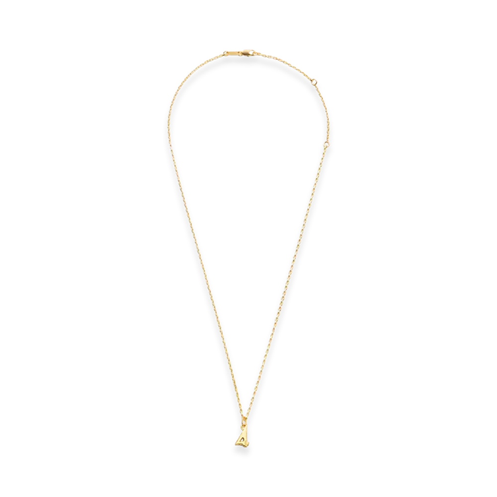 AMI PARIS Brass Hammered 4 Pendant Necklace "Gold"