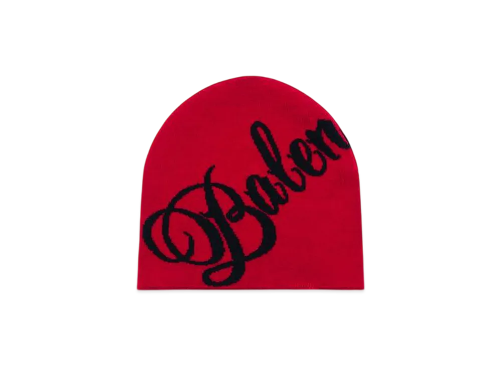 BALENCIAGA Big B Beanie "Red/Black"